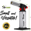 Kitchen Torch, blow torch - Refillable Butane Torch With Safety Lock & Adjustable Flame + Fuel gauge - Culinary Torch, Creme Brûlée Torch for Cooking Food, Baking, BBQ + FREE E-book, 1 Can Included