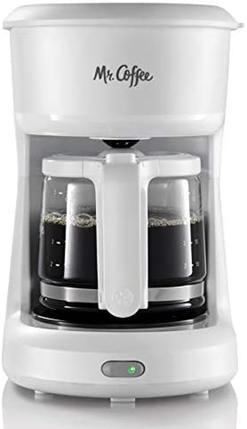 Mr. Coffee 2134286 ® 5-Cup Mini Brew Switch Coffee Maker, White
