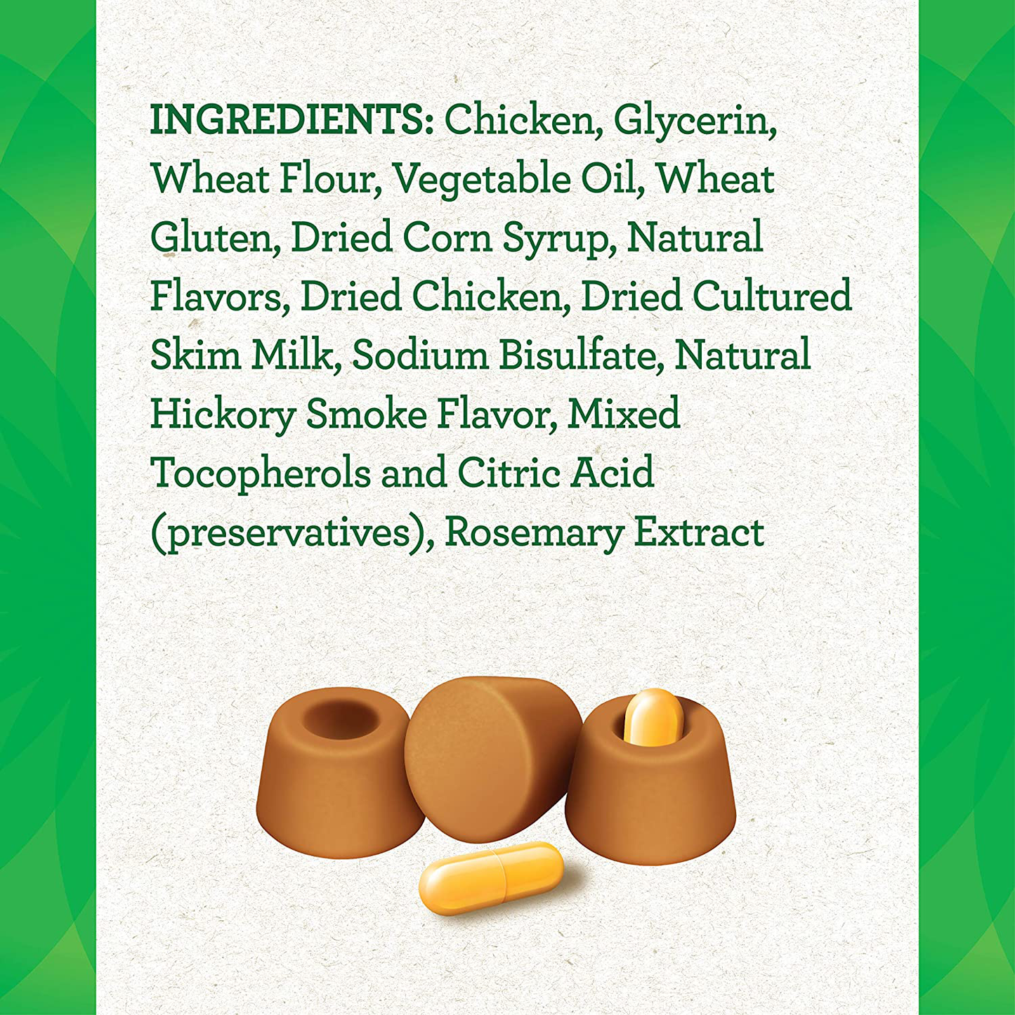 GREENIES Pill Pockets Natural Dog Treats, Capsule Size, Chicken Flavor