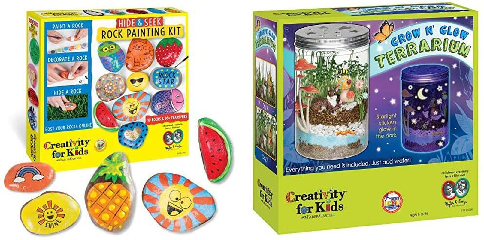 Creativity for Kids Rock Painting Kit - Paint 10 Rocks with Water Resistant Paint