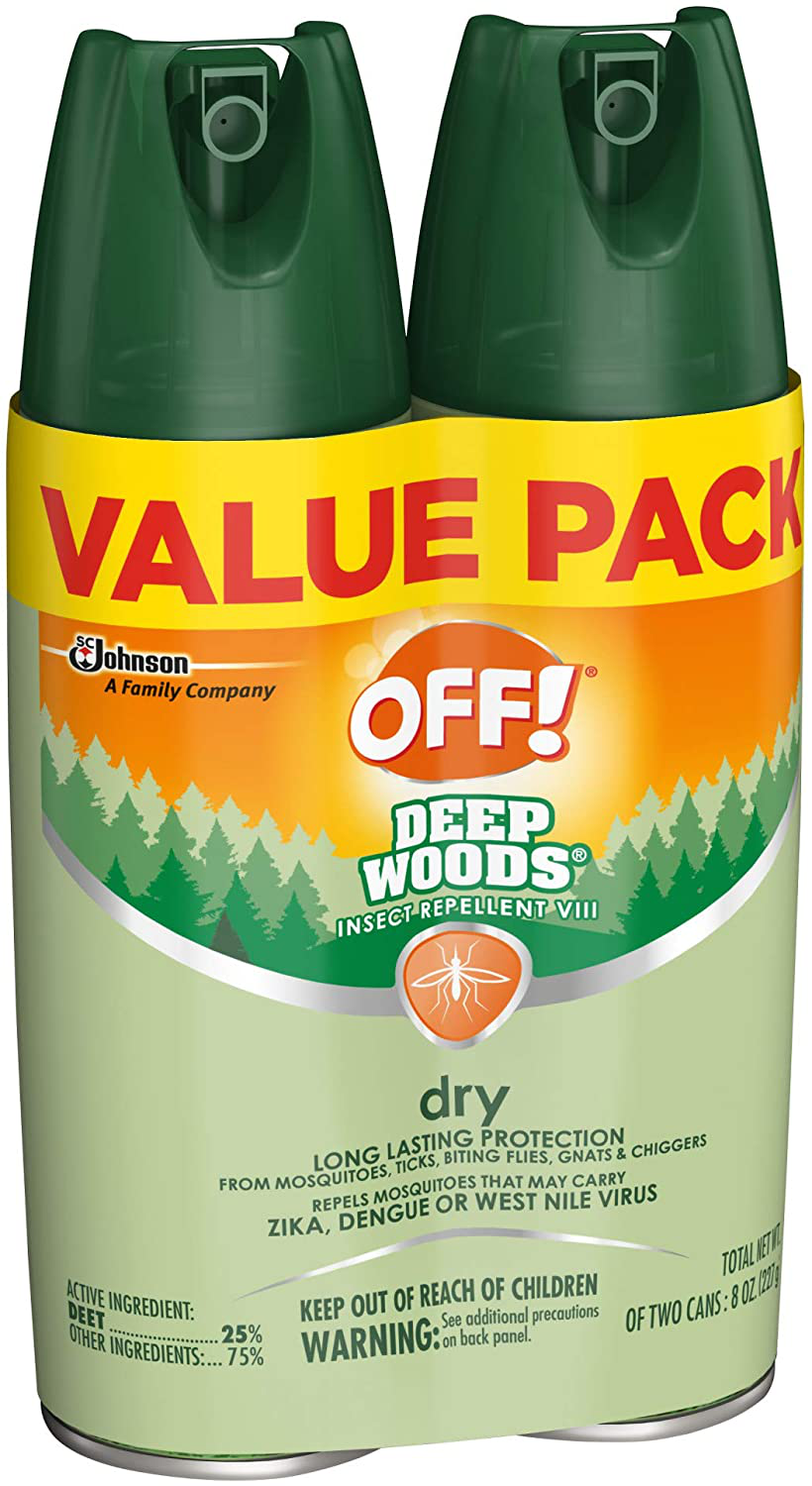 OFF! Deep Woods Bug Spray & Mosquito Repellent, DryTouch Technology, Long Lasting Protection 4 oz. (Pack of 2)