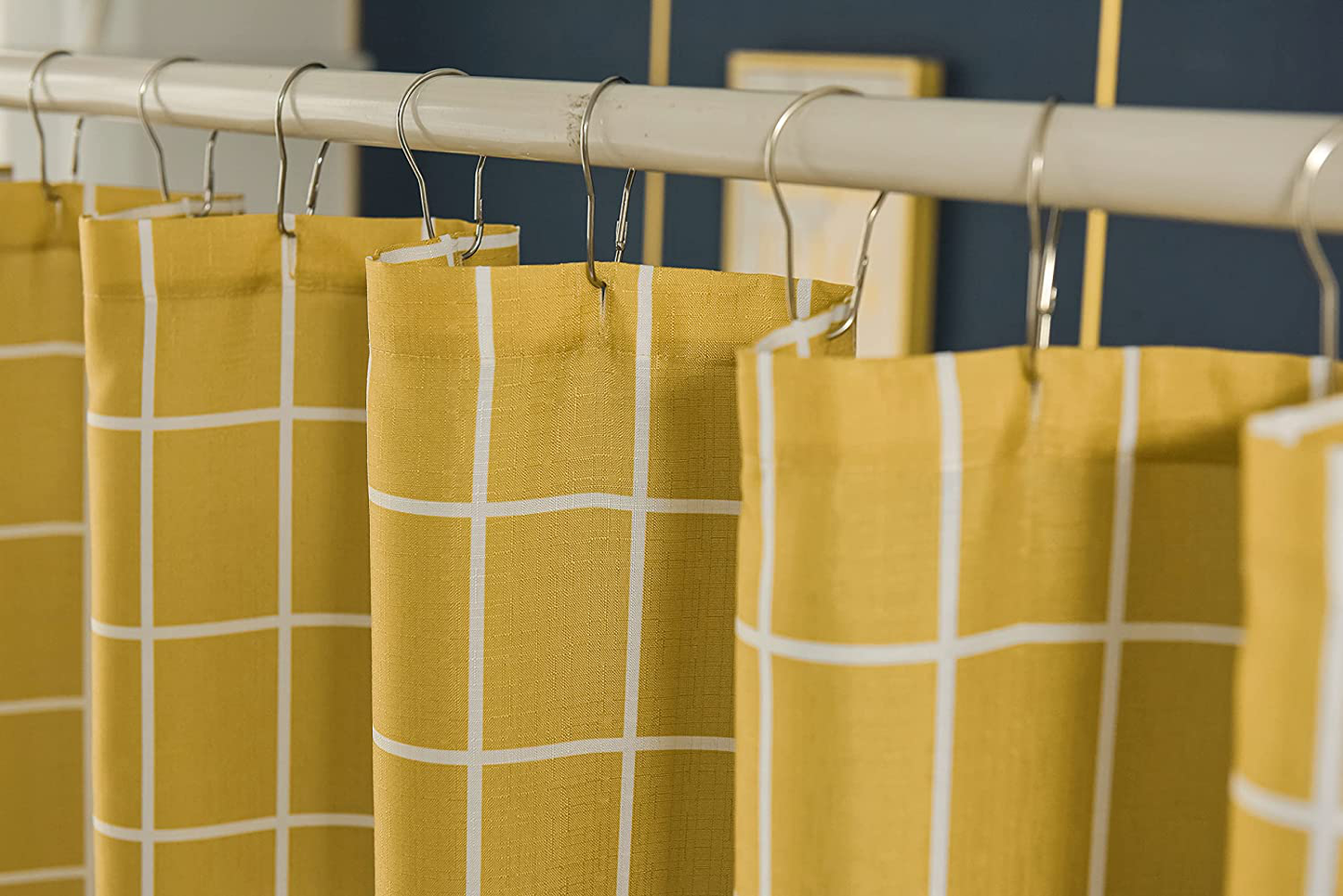 Textured Fabric Shower Curtain - Machine Washable