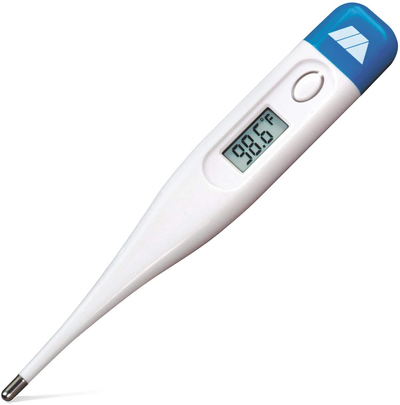 MABIS Digital Thermometer for Adults, Thermometer for Adults, Children and Babies, Oral Thermometer, Rectal Thermometer, Underarm Thermometer, Temperature Thermometer, 60 Seconds Readings, Blue