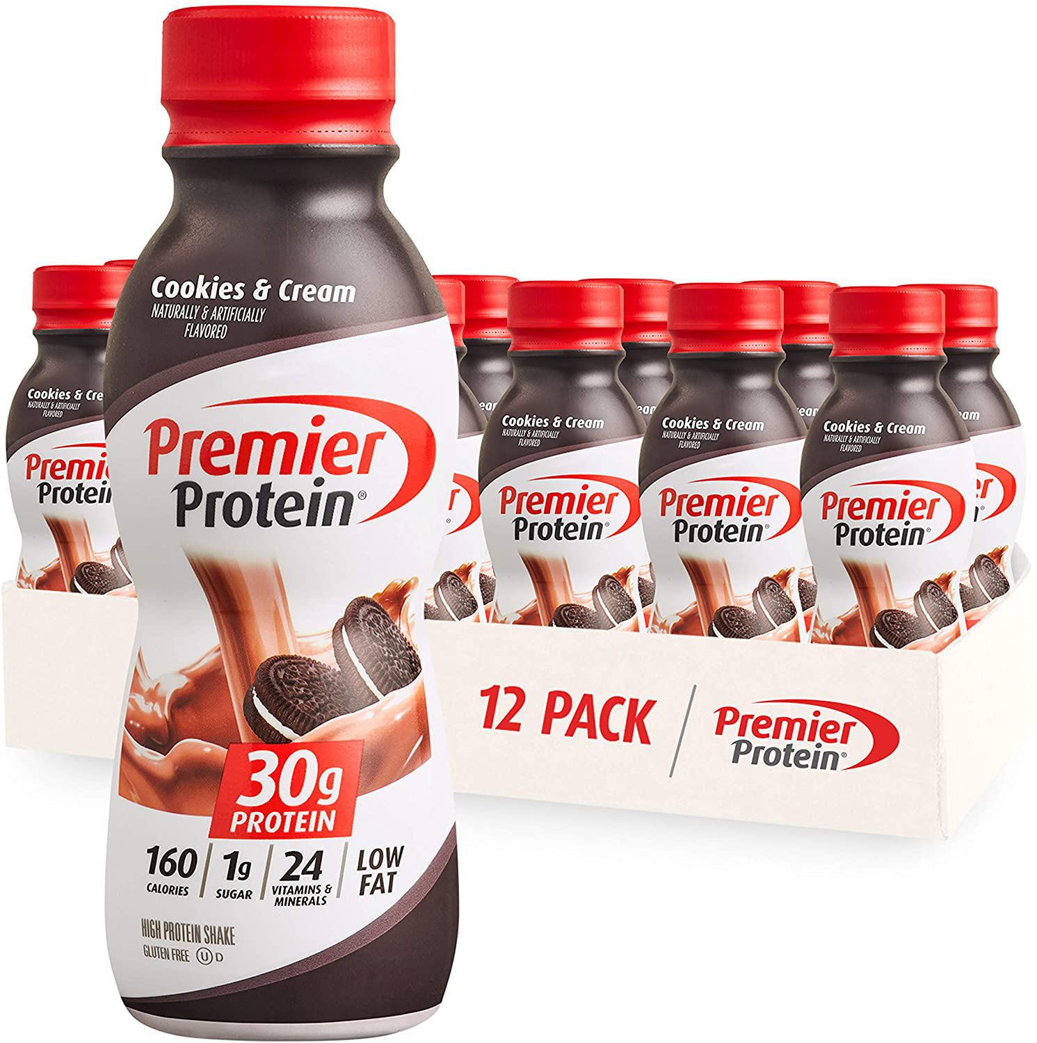 Premier Protein Shake 30g Protein, 1g Sugar, 24 Vitamins & Minerals, Nutrients to Support Immune Health, 12 Pack, 138.0 Fl Oz