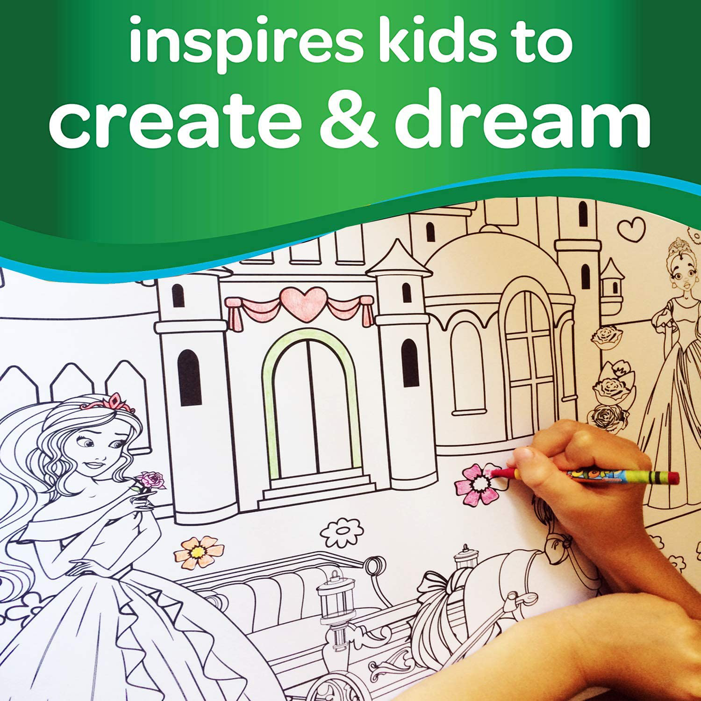 Alex Art, Giant Coloring Poster - Mermaid Large Wall Coloring Pages - Fun Kids Art Project Activities - Jumbo Coloring Sheets Books for Girls - Huge Posters to Color - Big Floor Size 38.5”x26.7”