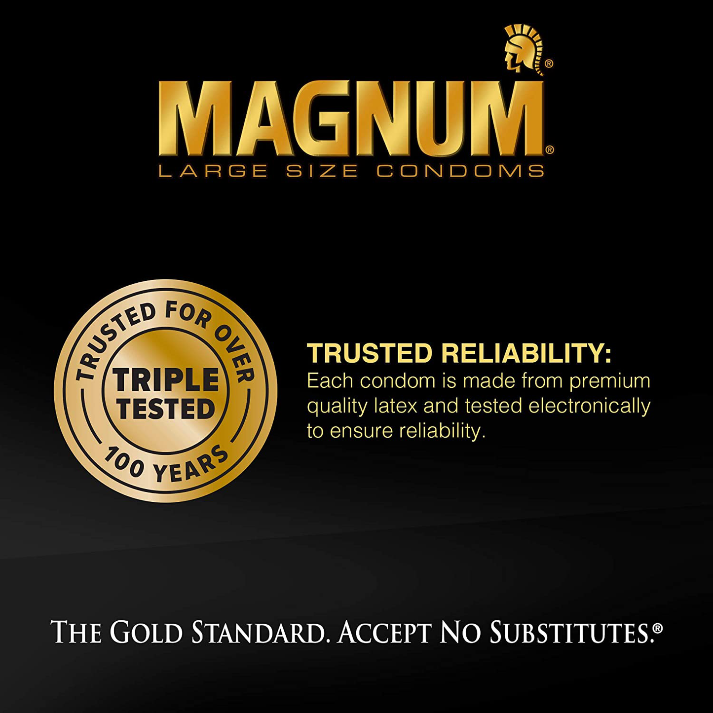 TROJAN MAGNUM BARESKIN Large Size Condoms, 24 Count