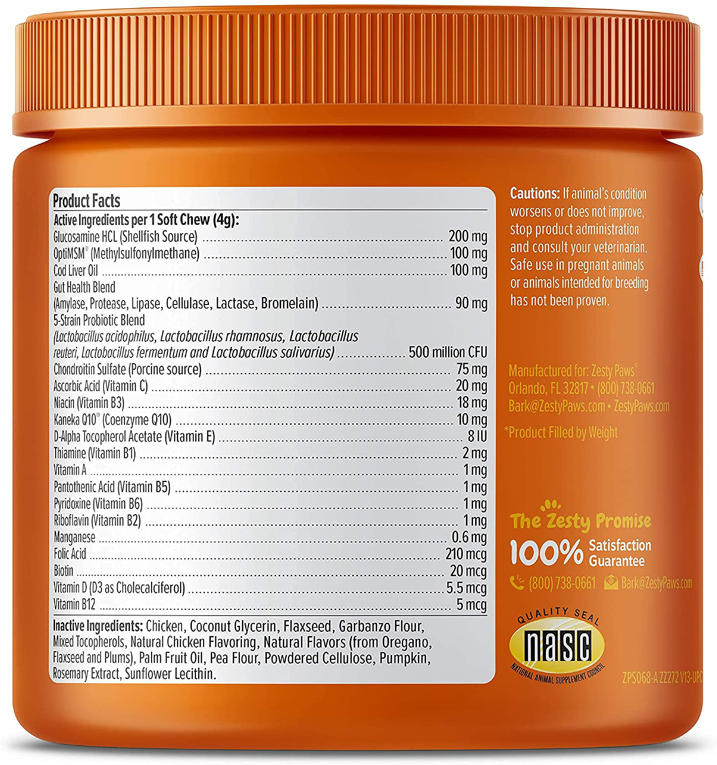 Glucosamine Chondroitin for Joint Support with Probiotics for Gut & Immune Health – Omega Fish Oil with Antioxidants and Vitamins