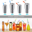Reusable Metal Straws with Silicone Tip & Travel Case & Cleaning Brush,Long Stainless Steel Straws Drinking Straw for 20 and 30 oz Tumbler