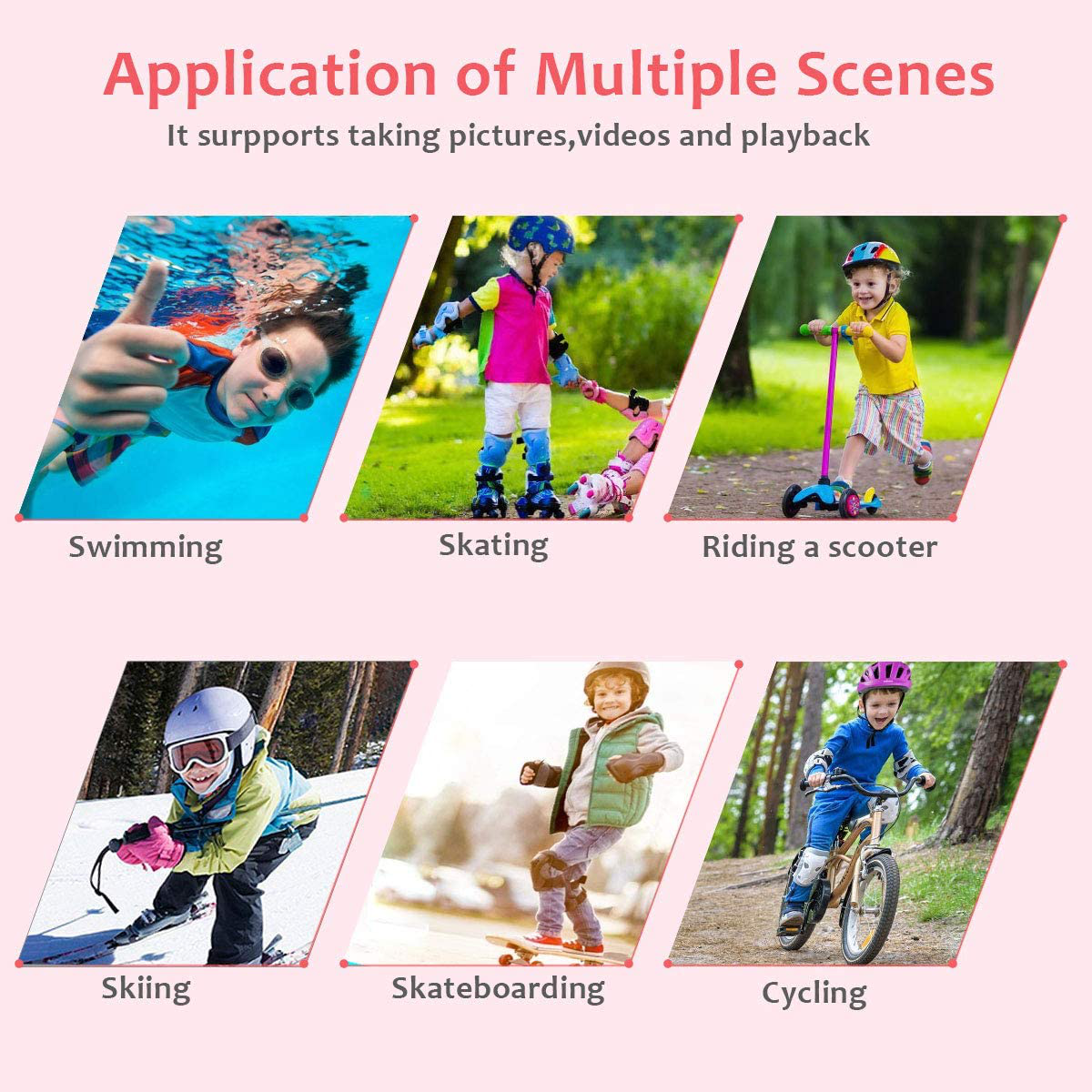 Agoigo Kids Waterproof Camera Toys for 3-12 Year Old Underwater Sports Camera HD Children Digital Action Camera 2 Inch Screen with 32GB Card