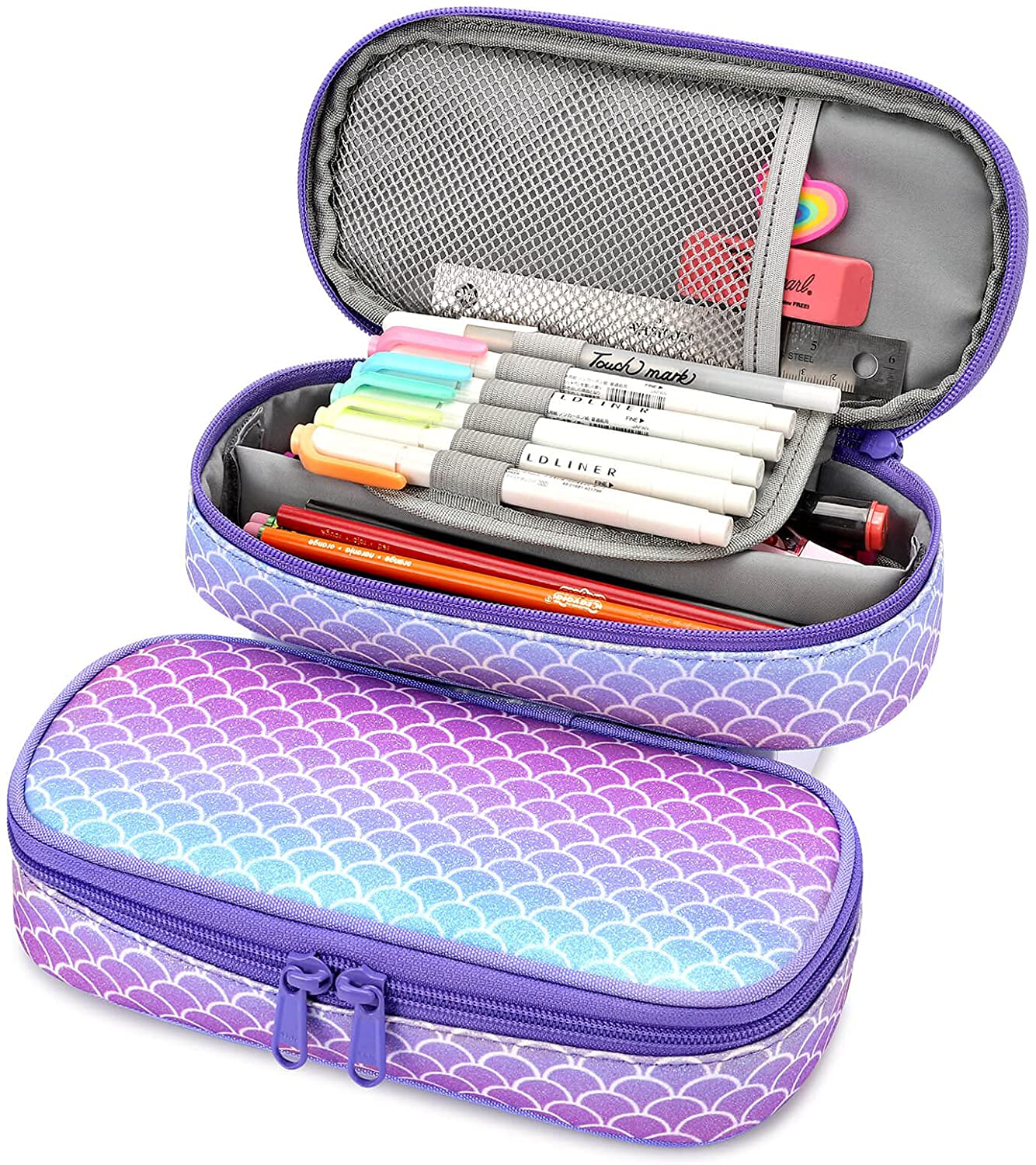 Pencil Case for Kids Glitter Little Girls Pen Pouch