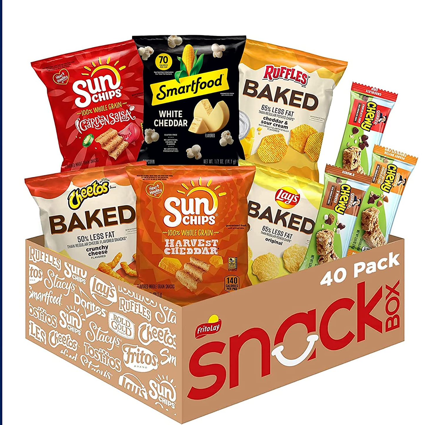 Frito-Lay Ultimate Snack Care Package, Variety Assortment of Chips, Cookies, Crackers & More, 40 Count