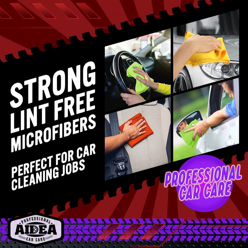 50 Pack Microfiber Cleaning Cloths - Lint Free & Absorbent (12in.x12in.)