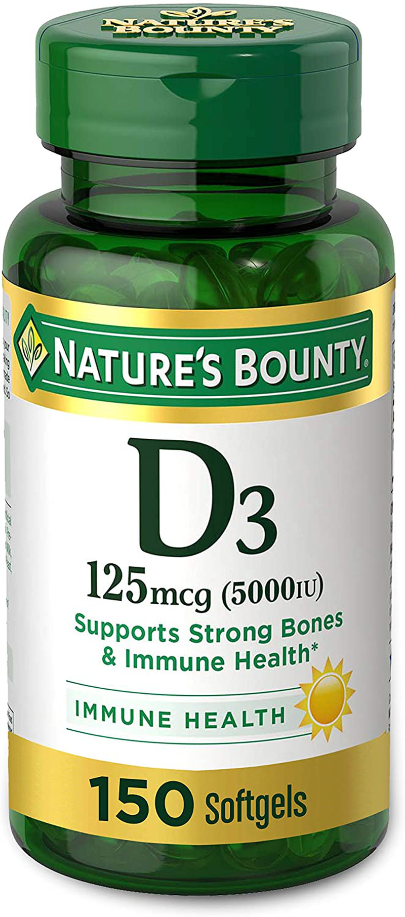 Vitamin D by Nature’s Bounty for immune support. Vitamin D provides immune support and promotes healthy bones. 5000IU