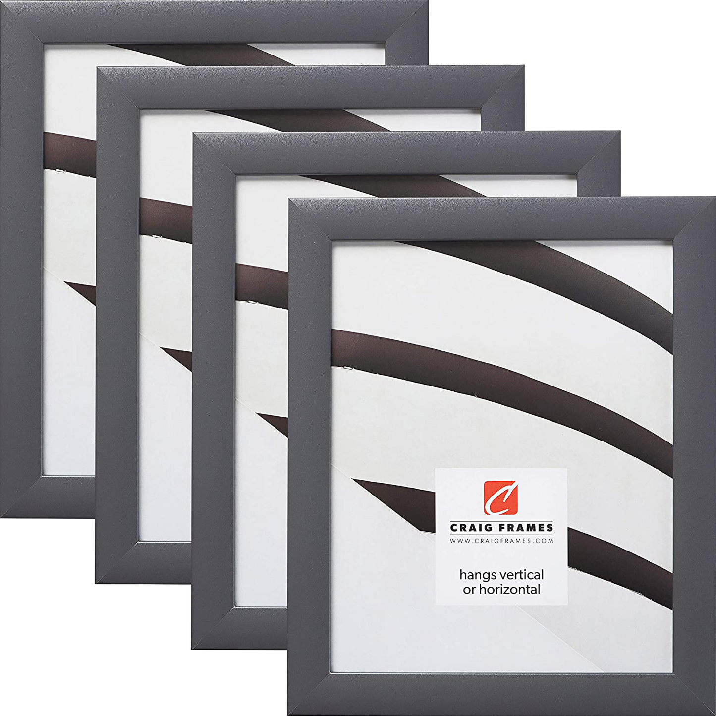 Craig Frames 23247635 5 x 7 Inch Picture Frame, Grey, Set of 4