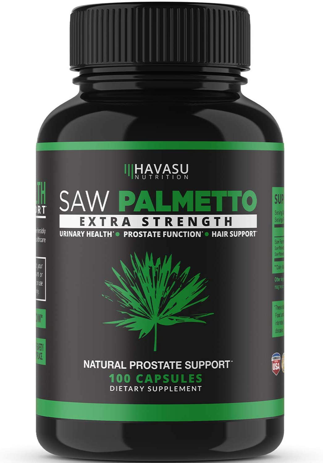Saw Palmetto Prostate Supplements for Men as Potent DHT Blocker for Hair Growth and Beta Blocker to Decrease Frequent Urination (100 Count, Day Time)