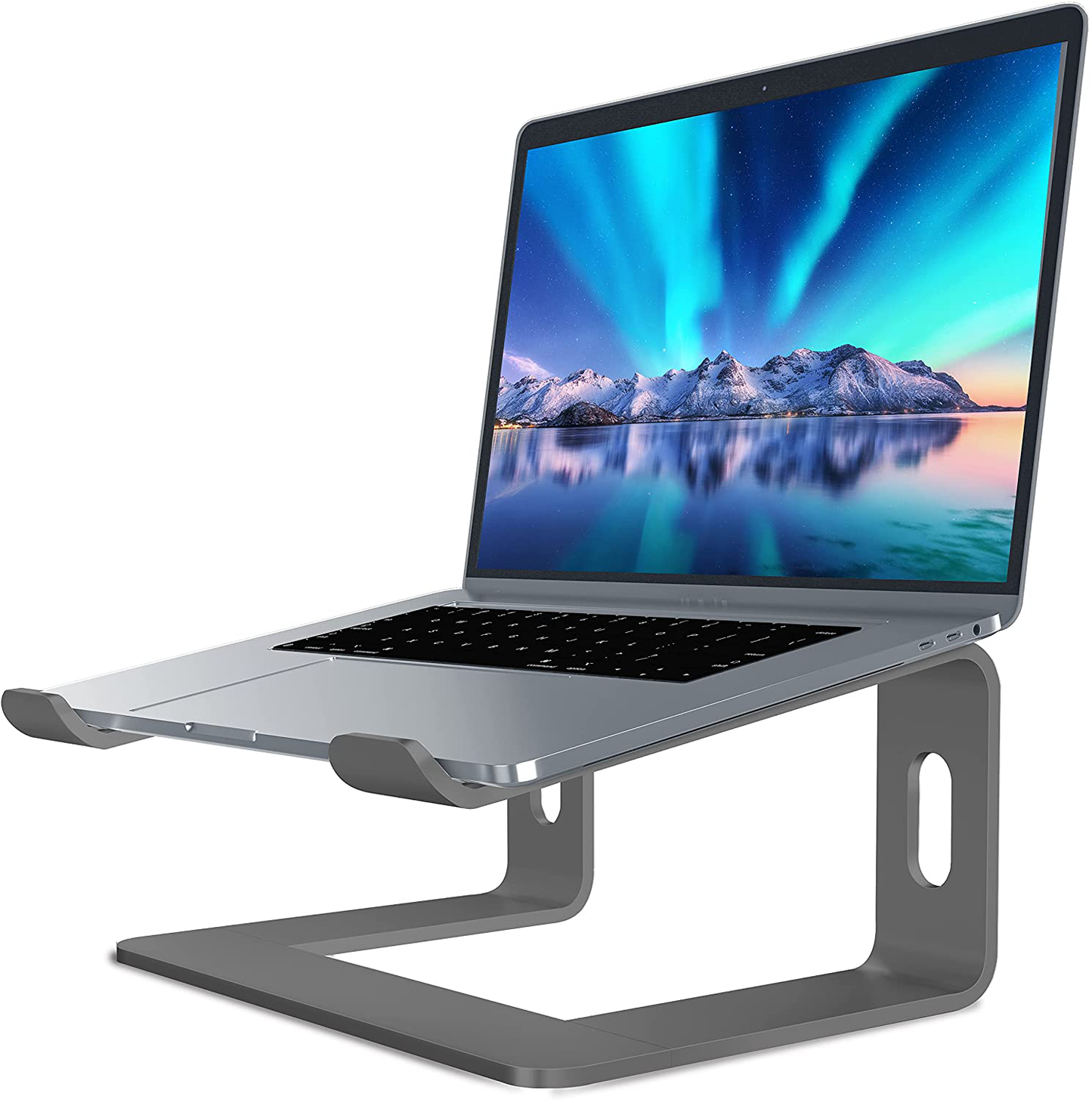 Soundance Laptop Stand, Aluminum Computer Riser, Ergonomic Laptops Elevator for Desk, Metal Holder Compatible with 10 to 15.6 Inches Notebook Computer