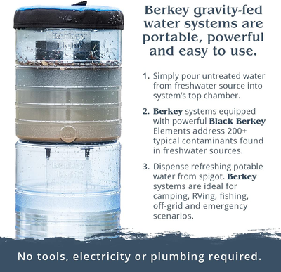 Berkey Authentic Black Berkey Purification Elements - Berkey Water Purifier Replacement Filters (Pack of 2)