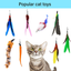 9 Piece Set Cat Natural Feather Teaser Toys 