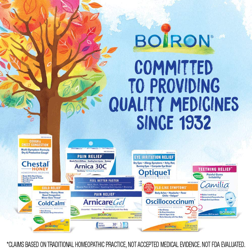 Boiron Arnica Montana 30C 3 Tubes (80 Pellets per Tube) Homeopathic Medicine for Pain Relief
