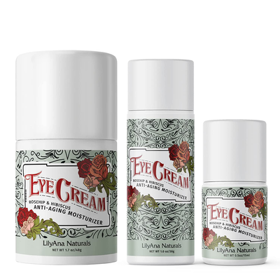Lilyana Naturals Eye Cream - 2-Month Supply - Made in USA, Eye Cream for Dark Circles and Puffiness, under Eye Cream, anti Aging Eye Cream, Improve the Look of Fine Lines and Wrinkles, Rosehip and Hibiscus Botanicals - 1.7Oz (1-Pack)