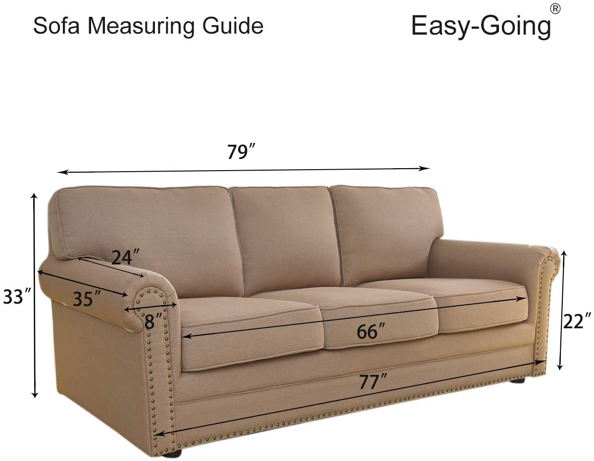 Easy-Going Sofa Slipcover Reversible Sofa Cover Water Resistant Couch Cover Furniture Protector with Elastic Straps for Pets Kids Children Dog Cat(Oversized Sofa, Camel/Ivory)