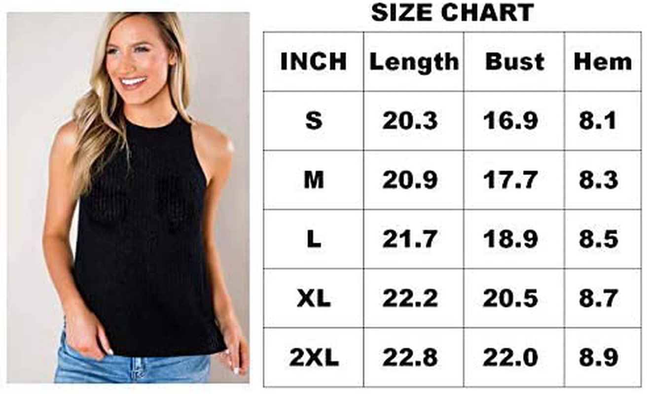 SySea Womens Summer Loose Knit Shirts Sleeveless Halter Neck Sweater Tank Tops