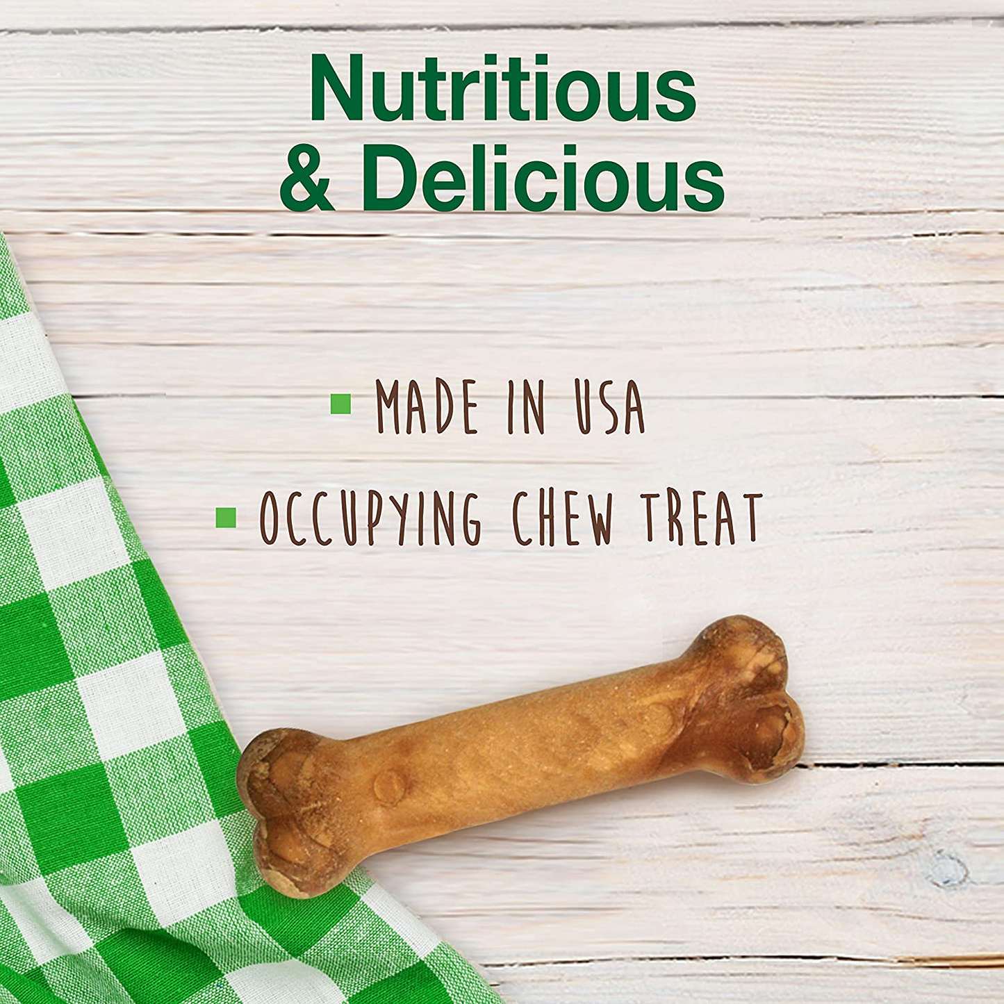 Nylabone Healthy Edibles All-Natural Long Lasting Bacon Flavor Chew Treats 3 Count Bacon Small/Regular