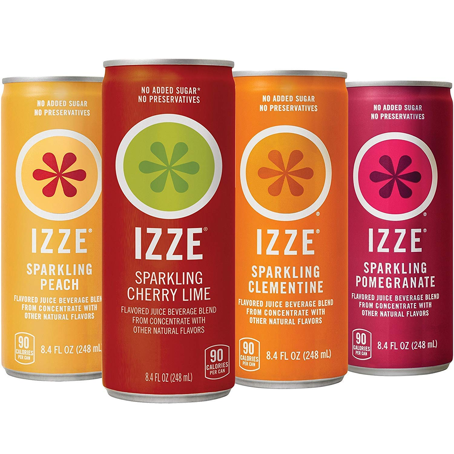IZZE Sparkling Juice, 4 Flavor Variety Pack, 8.4 Fl Oz (24 Count)