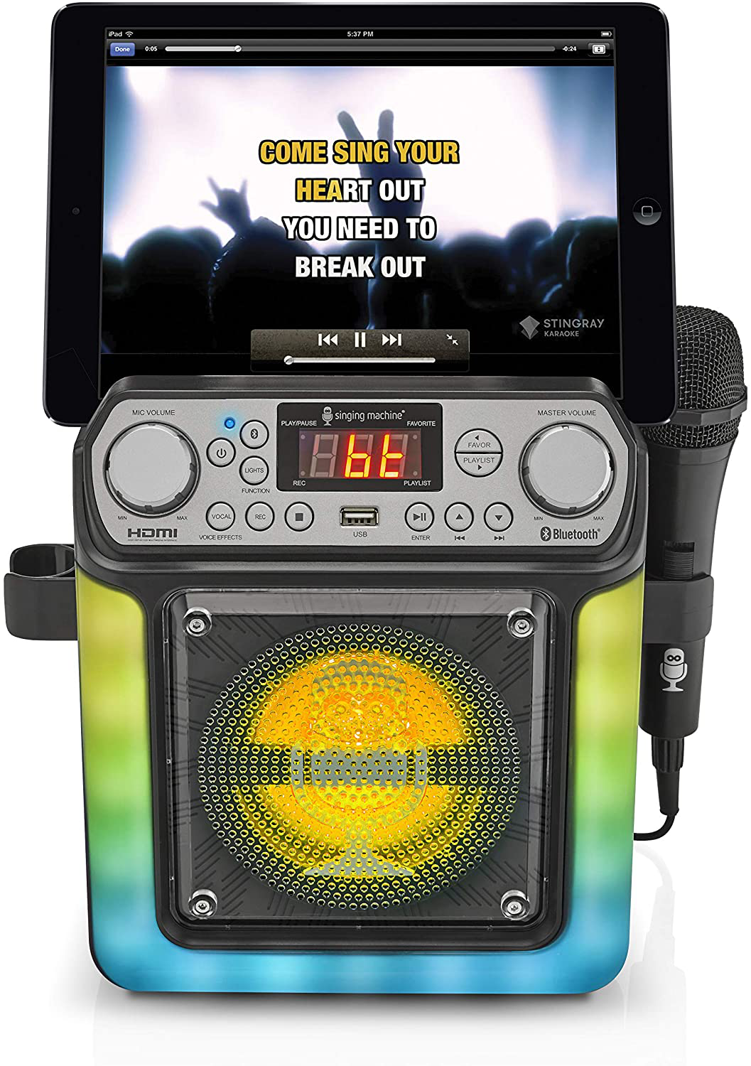 Singing Machine Karaoke System-Portable, Black (SML652BK)