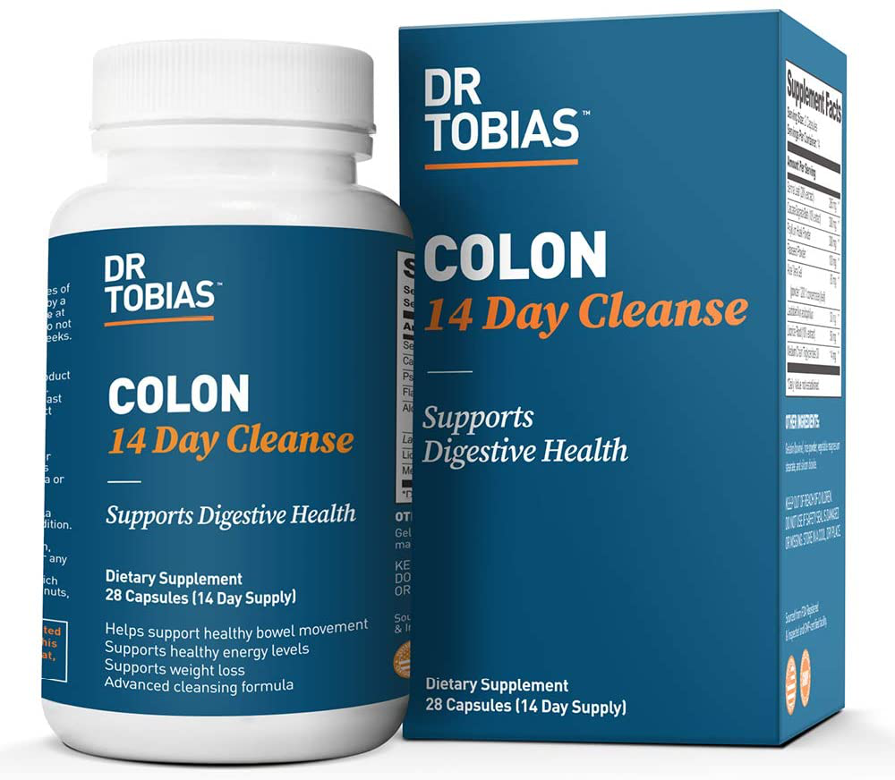 Dr. Tobias Colon 14 Day Cleanse, Supports Healthy Bowel Movements, 28 Capsules (1-2 Daily)
