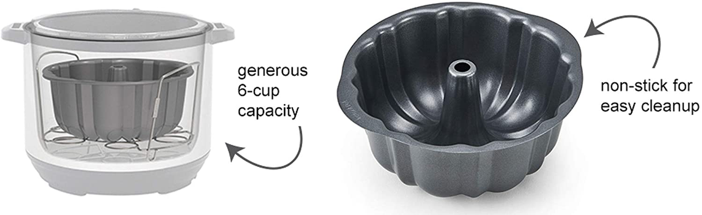 Instant Pot Official Round Cake Pan, 7-Inch, Gray