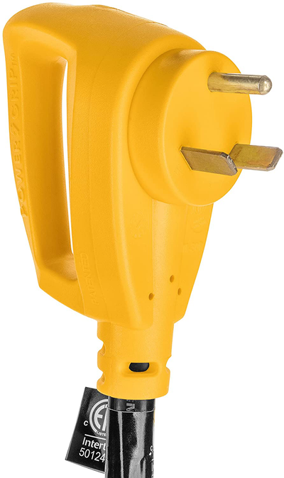 Camco 50' PowerGrip Heavy-Duty Outdoor 30-Amp Extension Cord for RV and Auto | Allows for Additional Length to Reach Distant Power Outlets