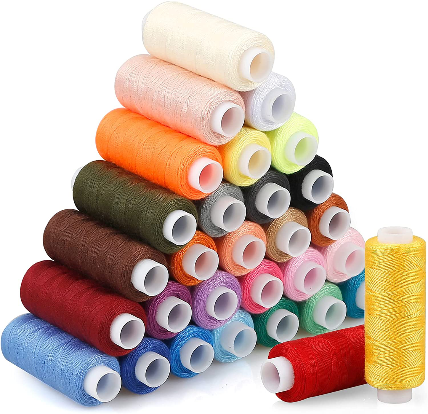 CiaraQ Sewing Threads Kits 250 Yards Per Spools for Hand Sewing & Embroidery