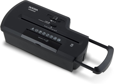 Professional Strip Cut Paper Shredder/Cd/Credit Card Shredder without Wastebasket, 8-Sheet Strip-Cut No Basket , Black