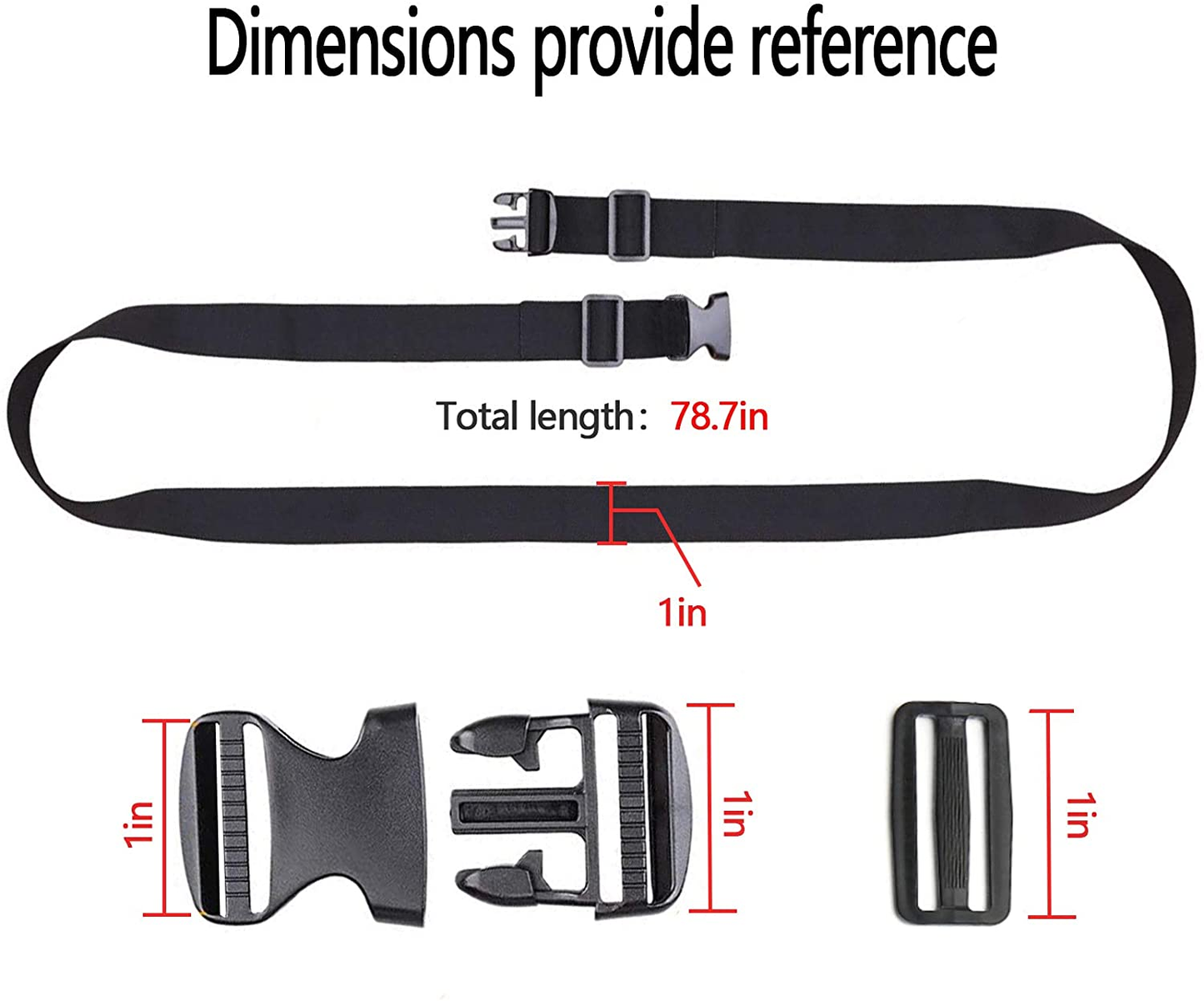 Premium Utility Straps with Quick Release Buckle Adjustable Short Nylon Lashing Straps for Backpack Tactical Lashings Camping Gear Sleeping Bag Mattress and More(Black 4Pcs/6.5Ft)