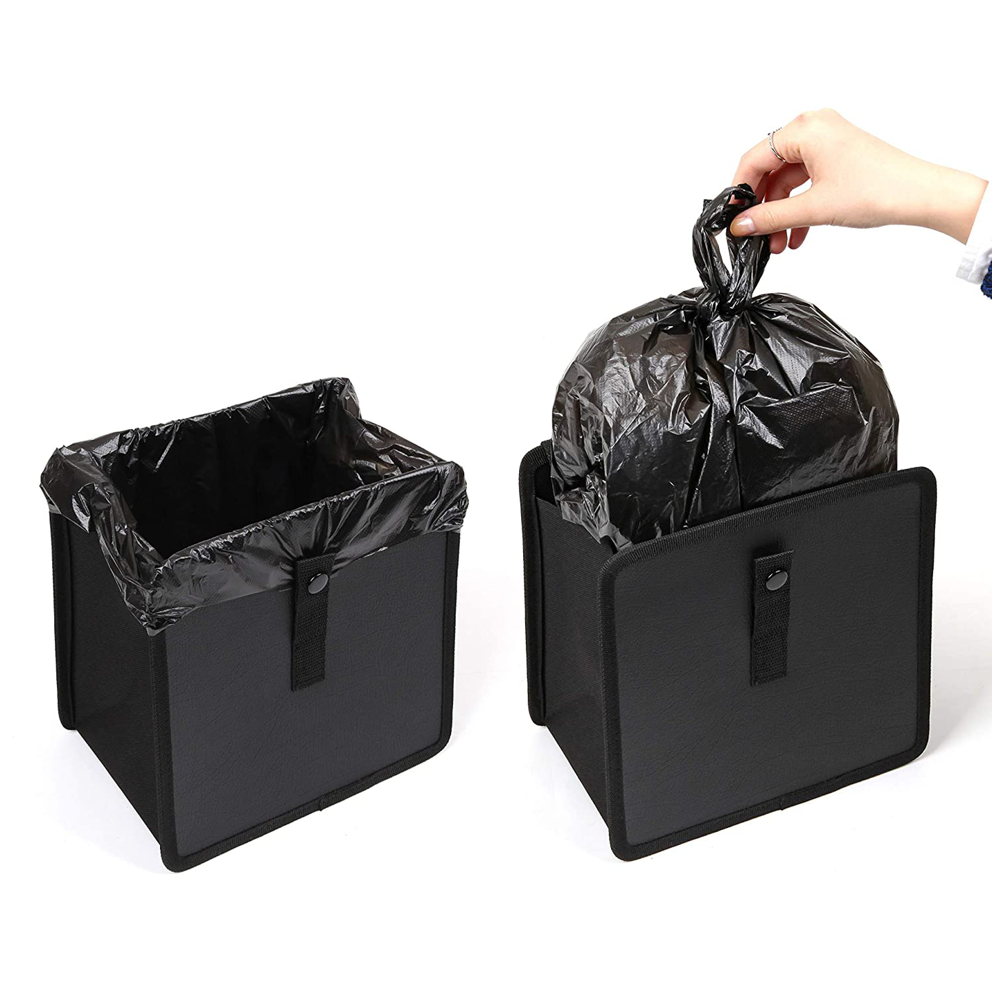 KMMOTORS Foldable Car Garbage Can Patented Car Waste Basket Comfortable Multifuntional