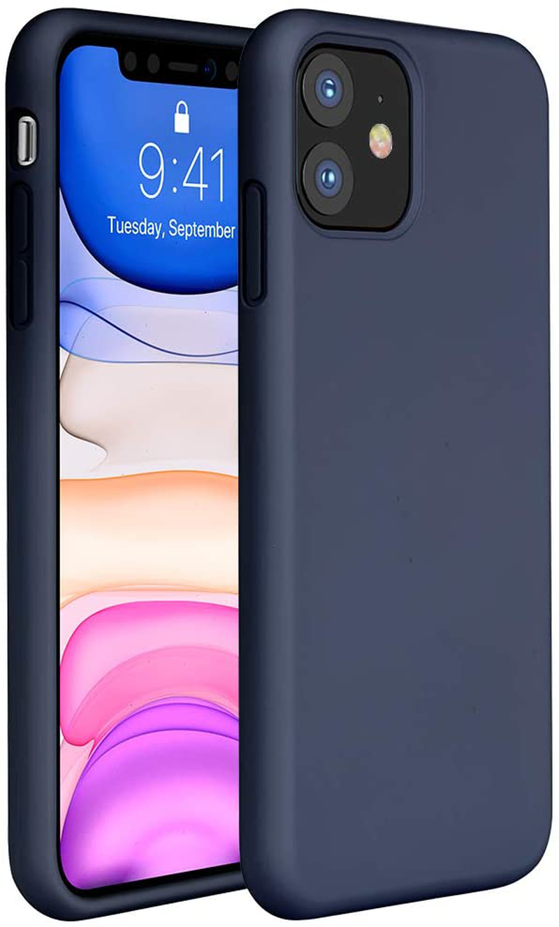 Gel Rubber Full Body Protection Cover Case Drop Protection Case Liquid Silicone Case Compatible with iPhone 11 6.1 inch