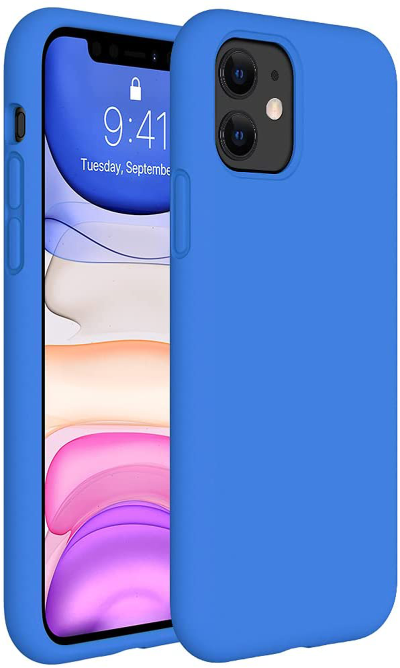 Gel Rubber Full Body Protection Cover Case Drop Protection Case Liquid Silicone Case Compatible with iPhone 11 6.1 inch