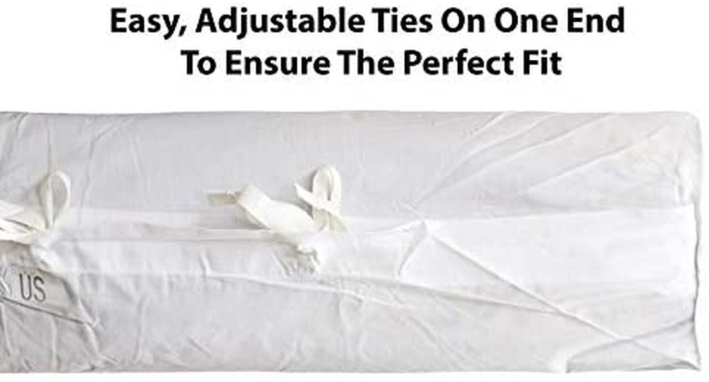 USA Made Lion Services Dorm Twin XL Zipperless Complete Mattress Encasement - Also Great for Holding Mattress Toppers in Place - Just Slip on and Tie Closed - ME