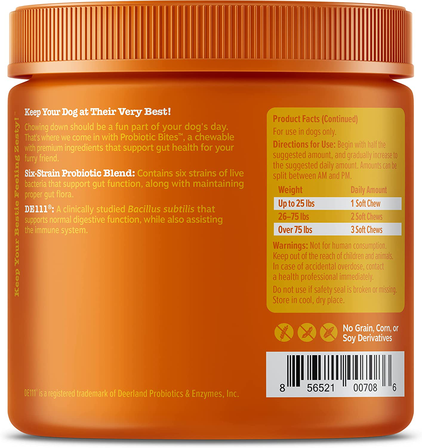 Zesty Paws Probiotic for Dogs - Probiotics for Gut Flora, Digestive Health, Occasional Diarrhea & Bowel Support