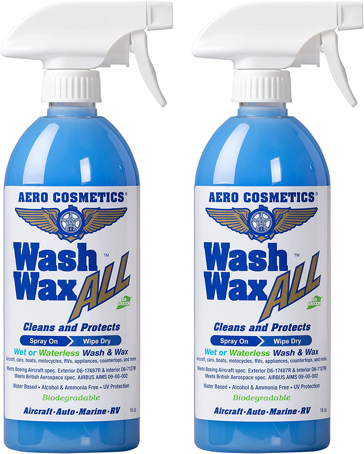 Wet or Waterless Car Wash Wax Kit 144 oz. Aircraft Quality for your Car, RV, Boat, Motorcycle. Guaranteed the Best Wash Wax. Anywhere, Anytime, Home, Office, School, Garage, Parking Lots.