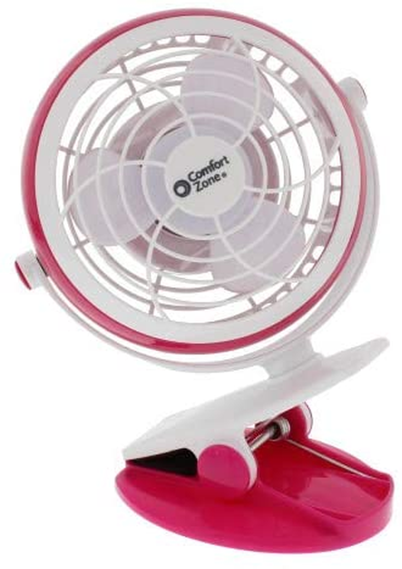 Comfort Zone Lightweight 4" USB Clip on Fan