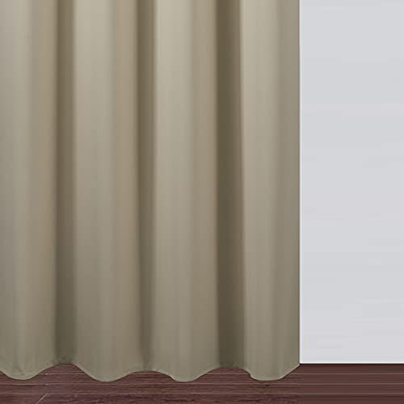 LEMOMO Grey Blackout Curtains/52 x 45 Inch/Set of 2 Panels Room Darkening Short Kitchen Curtains