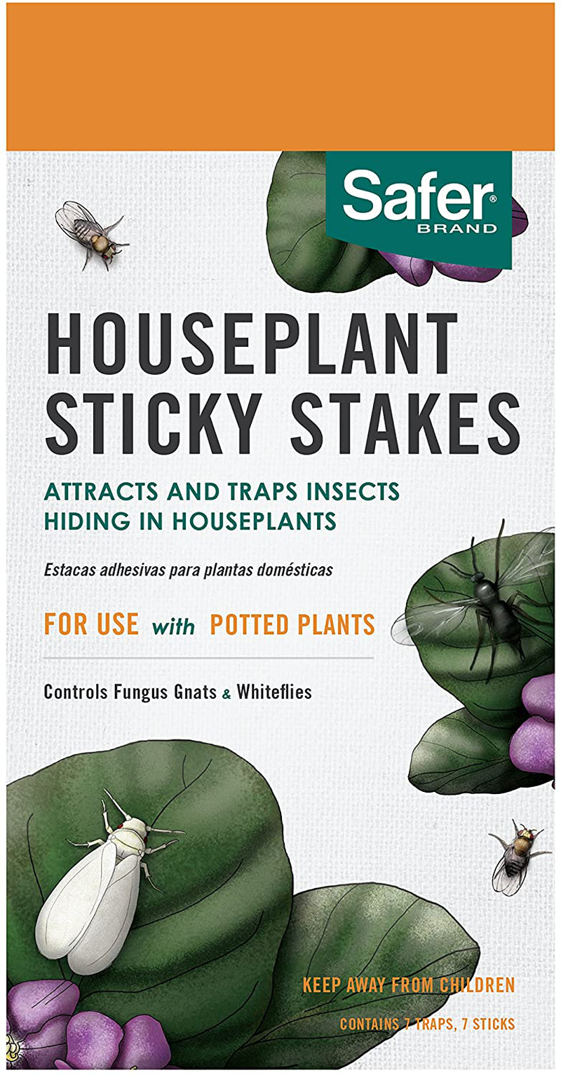 Safer Brand SF5026 Houseplant Sticky Stakes Insect Traps, 1 Pack, One Color