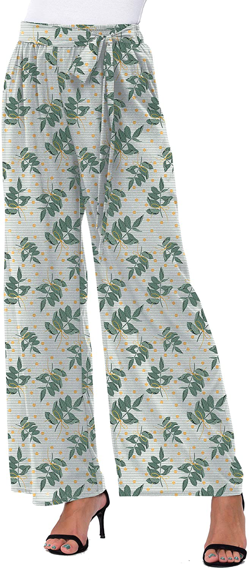 DouBCQ Women's Palazzo Lounge Wide Leg Casual Flowy Pants