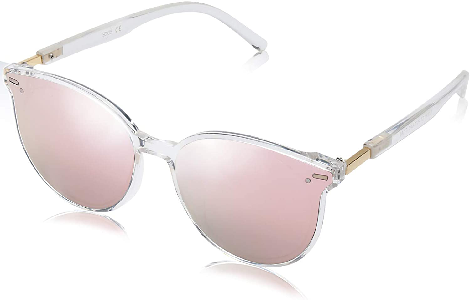 SOJOS Classic round Sunglasses for Women Men Retro Vintage Large Plastic Frame BLOSSOM SJ2067