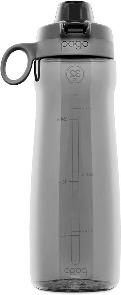 Pogo BPA-Free Plastic Water Bottle with Chug Lid, Teal, 40 oz