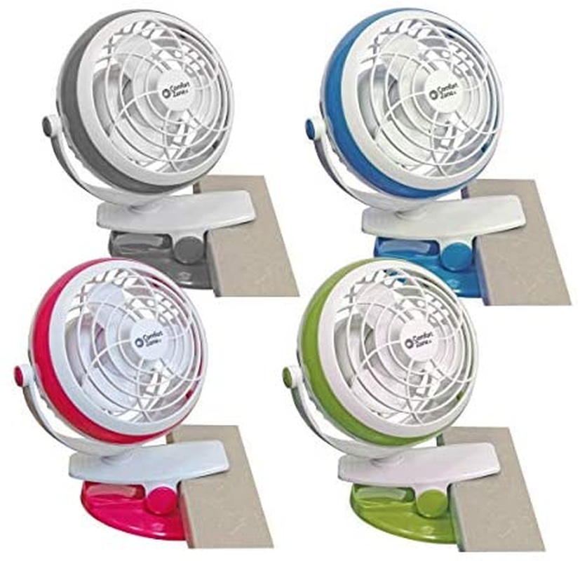 Comfort Zone Lightweight 4" USB Clip on Fan