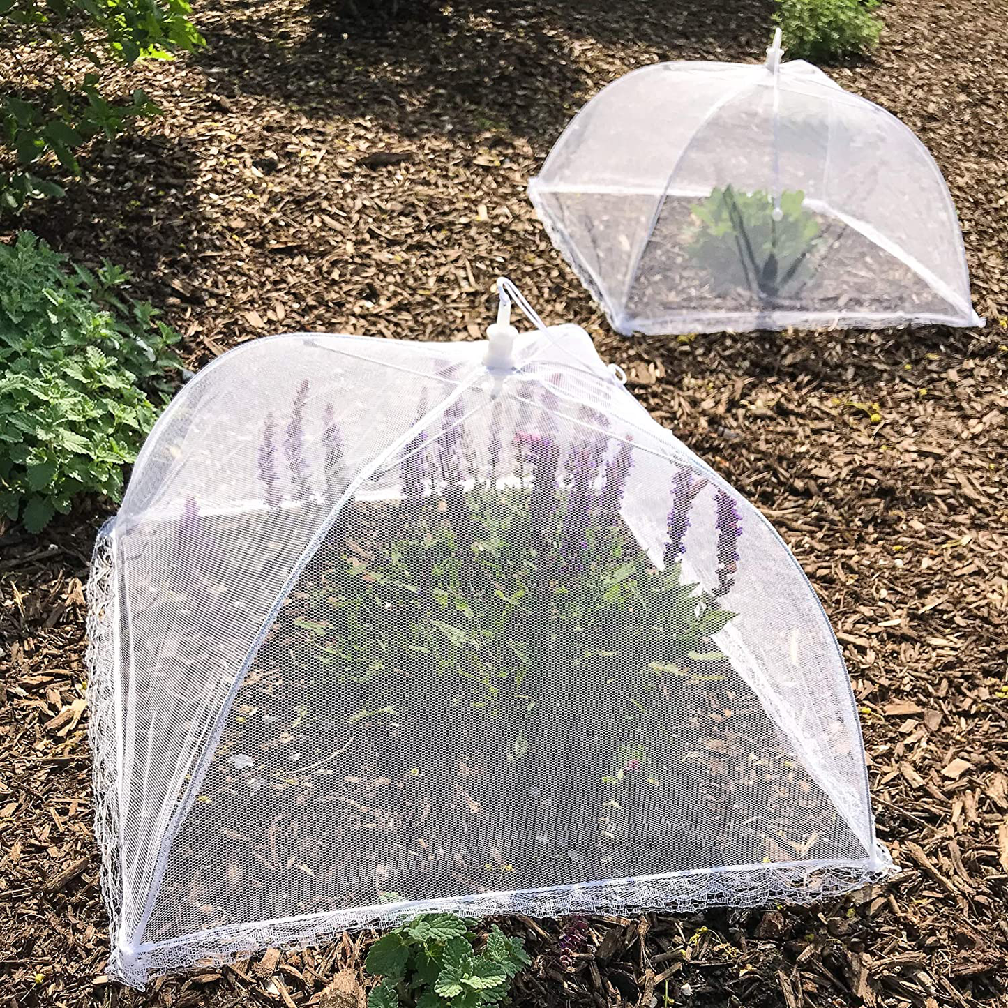 Simply Genius Large and Tall 17x17 Pop-Up Mesh Food Covers Tent Umbrella for Outdoors, Screen Tents, Parties Picnics, BBQs, Reusable and Collapsible