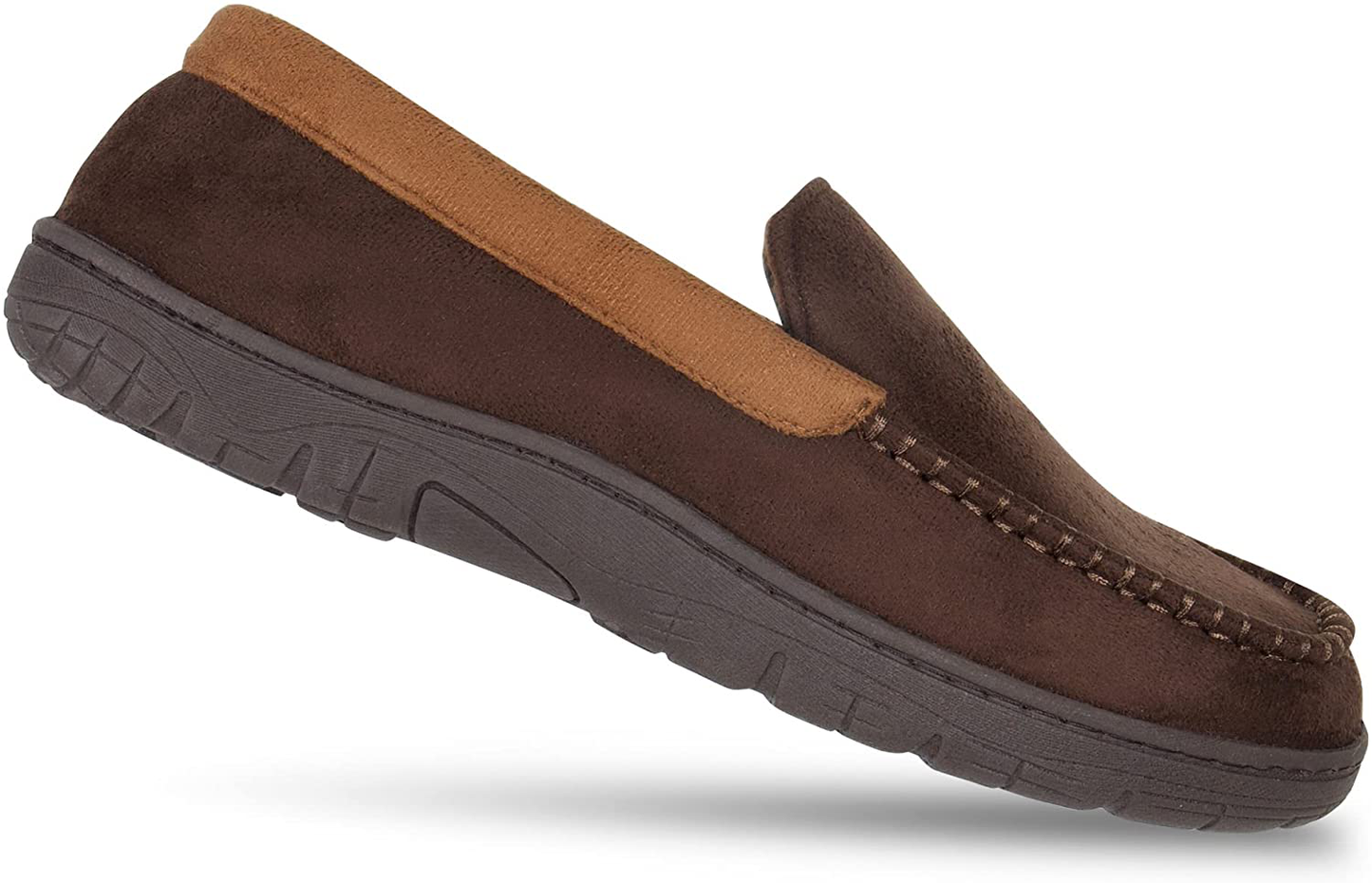 Hanes Men'S Moccasin Slipper House Shoe with Indoor Outdoor Memory Foam Sole Fresh Iq Odor Protection